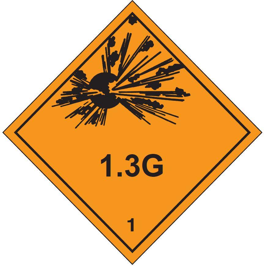 Swiftpak LAHZ210 UN "Compressed Gas" Hazard Warning Label Pack 100mm x 100mm 