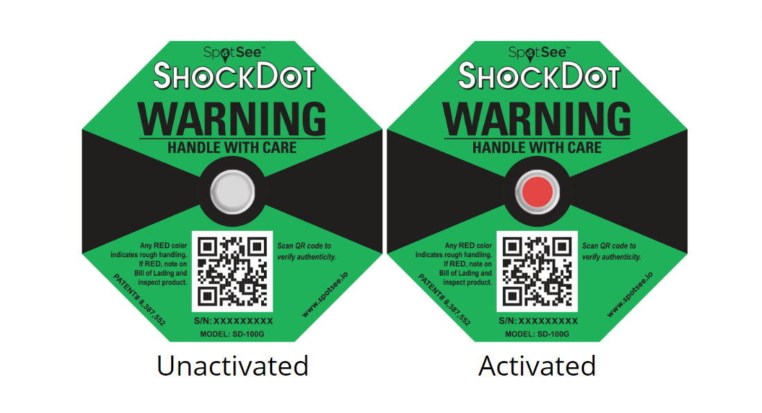 GREEN 100G ShockDot Label