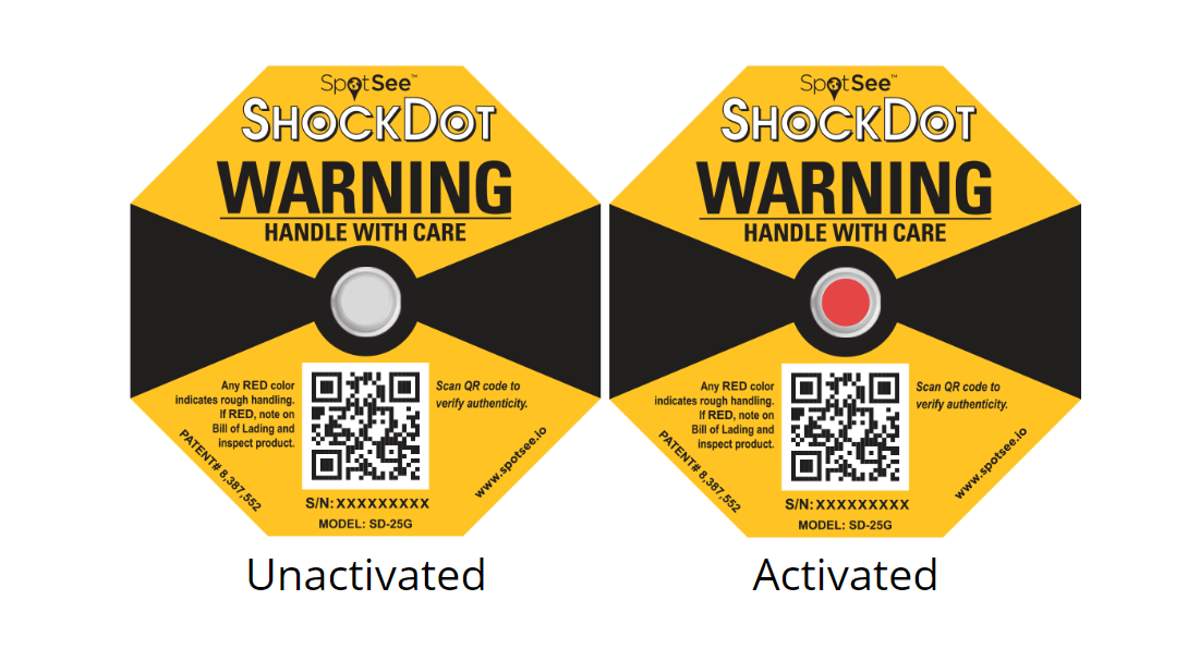 YELLOW 25G ShockDot Label