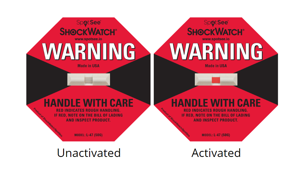 RED L-47 (50G) ShockWatch Label