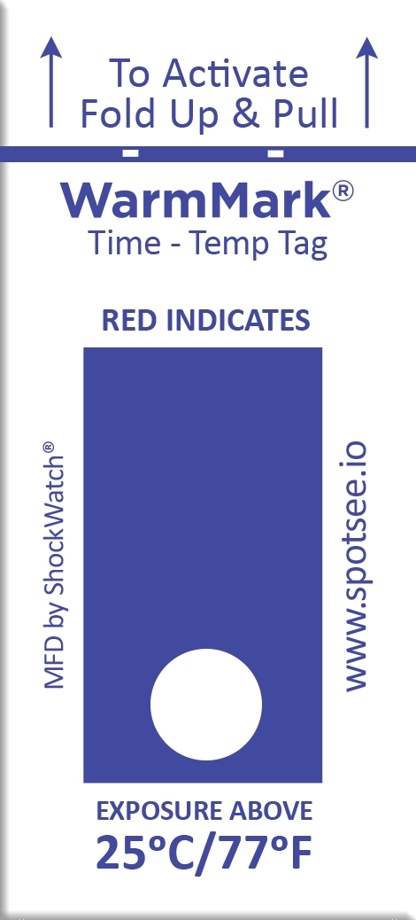 WarmMark Short-Run 25C/77F Ascending Temp Indicator